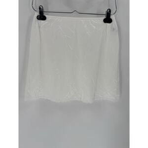 Warners Vintage Half Slip Skirt Womens Medium White Sheer Satin Nylon Stretchy